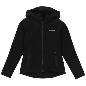Patagonia soft shell black jacket hooded